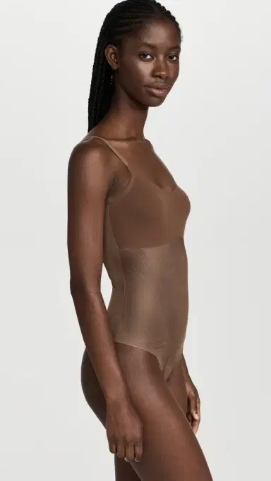 Spanx SPANXshape Invisible Cami Thong Bodysuit Chestnut Brown L | Thumbnail 4