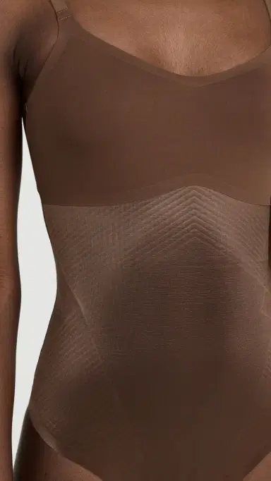 Spanx SPANXshape Invisible Cami Thong Bodysuit Chestnut Brown L | Thumbnail 5