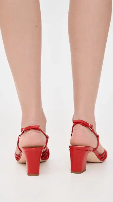 Loeffler Randall Minna Heeled Sandals Red 9 | Thumbnail 4