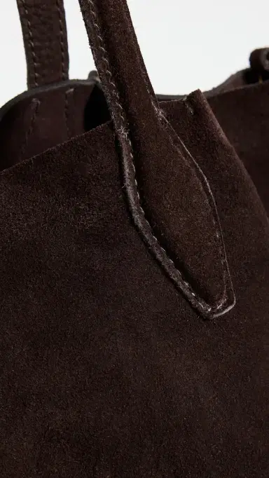 Madewell The Shopper Tote in Soft Grain Suede Dark Carob One Size | Thumbnail 5