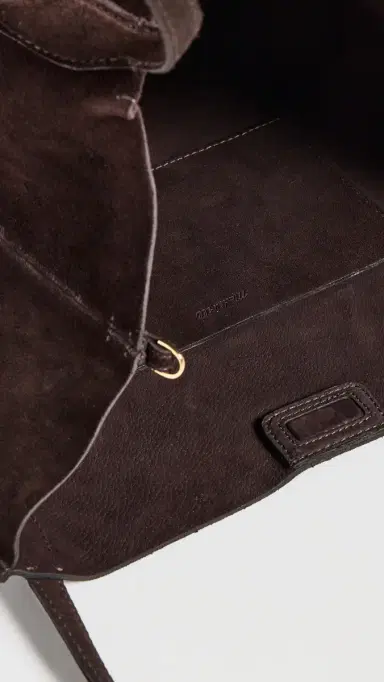 Madewell The Shopper Tote in Soft Grain Suede Dark Carob One Size | Thumbnail 6