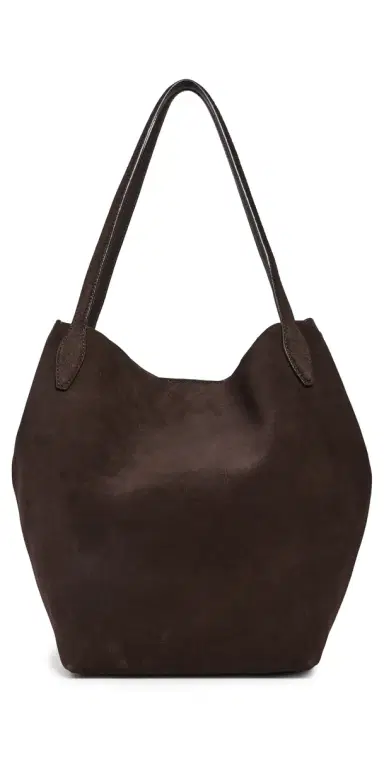 Madewell The Shopper Tote in Soft Grain Suede Dark Carob One Size | Thumbnail 1