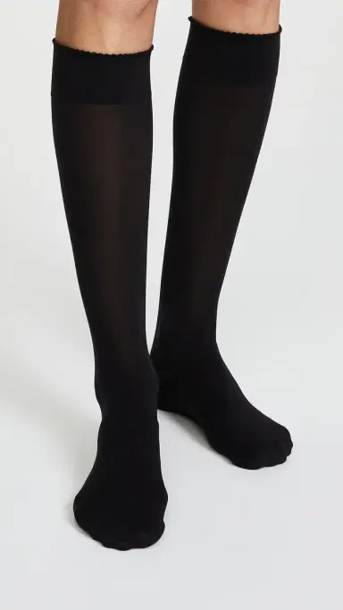 Wolford Velvet De Luxe 50 Knee-Highs Black M | Thumbnail 2
