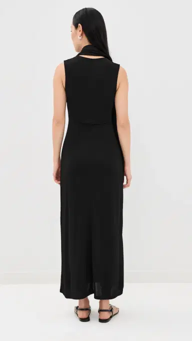 AMI Jersey Maxi Lavalliere Dress Noir S | Thumbnail 3 AMI Jersey Maxi Lavalliere Dress Noir S | Thumbnail 3