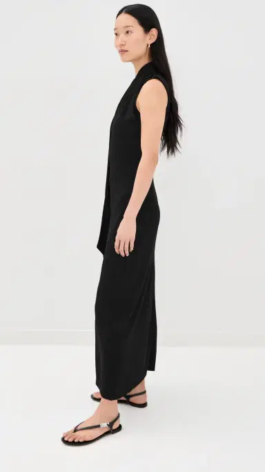 AMI Jersey Maxi Lavalliere Dress Noir S | Thumbnail 4 AMI Jersey Maxi Lavalliere Dress Noir S | Thumbnail 4