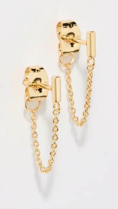 Gorjana Tatum Chain Huggies | Thumbnail 2