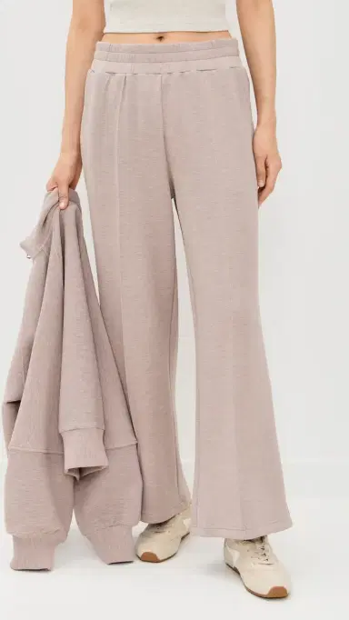 Varley The Petite Wide eg Pant 28'' Taupe Marl | Thumbnail 2