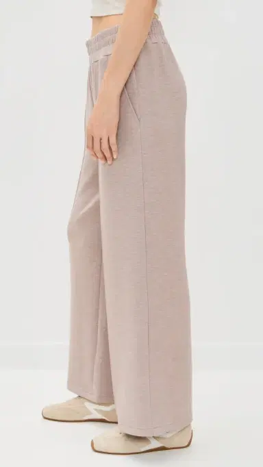 Varley The Petite Wide eg Pant 28'' Taupe Marl | Thumbnail 4