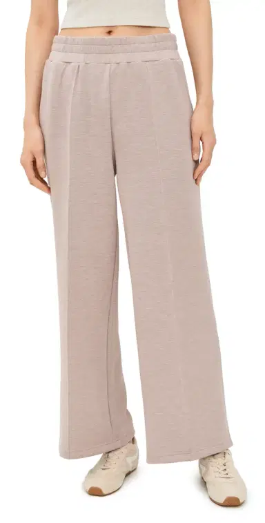 Varley The Petite Wide eg Pant 28'' Taupe Marl | Thumbnail 1