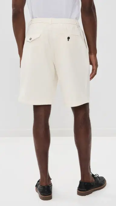 Universal Works Pleated Track Shorts 11 Ecru | Thumbnail 3
