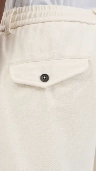 Universal Works Pleated Track Shorts 11 Ecru | Thumbnail 6