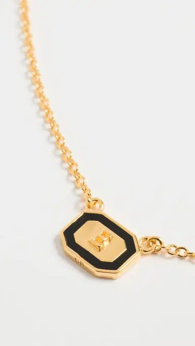 Gwen Beloti Initial Gold Block Pendant Necklace E | Thumbnail 4 Gwen Beloti Initial Gold Block Pendant Necklace E | Thumbnail 4