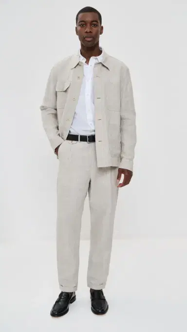 Alex Mill Standard Pleated Pants In Flax Linen Flax 36 | Thumbnail 5