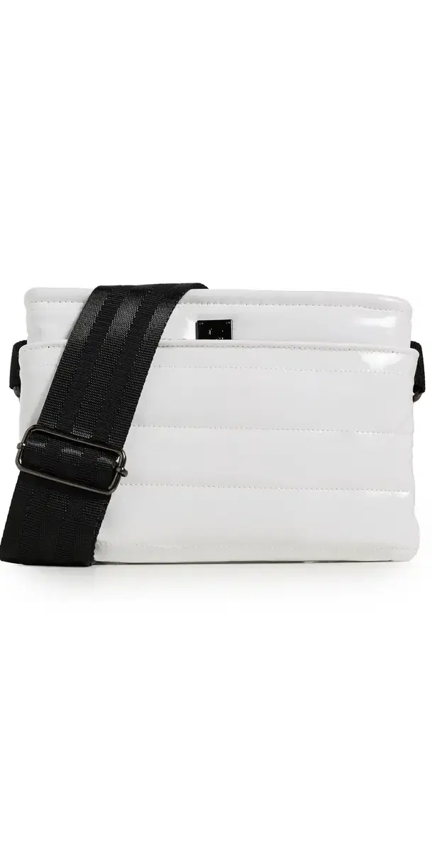 The Original Bum Bag White Patent/Black One Size