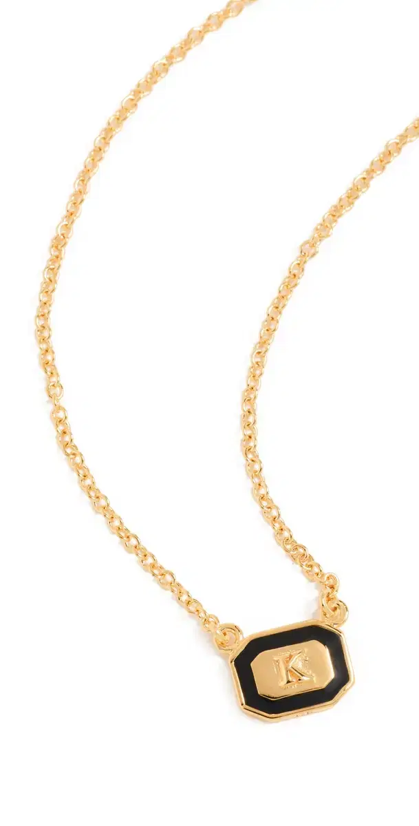 Gwen Beloti Initial Gold Block Pendant Necklace K One Size