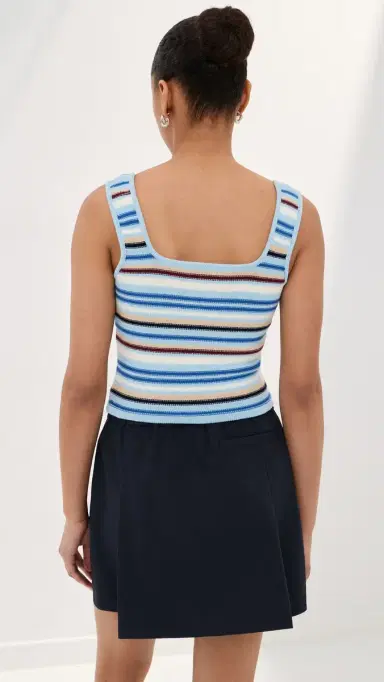 LE BOP Jensen Crop Tank Sky Multi Stripe M | Thumbnail 3