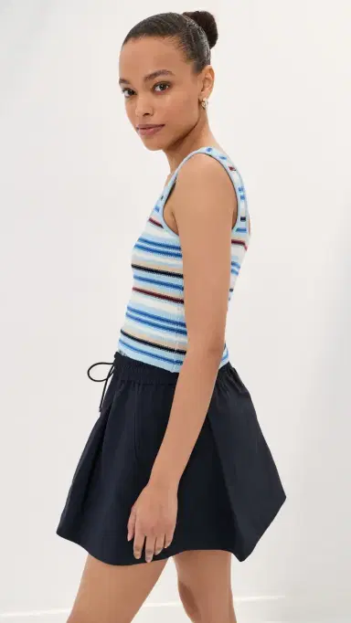 LE BOP Jensen Crop Tank Sky Multi Stripe M | Thumbnail 4