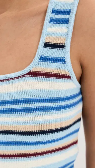 LE BOP Jensen Crop Tank Sky Multi Stripe M | Thumbnail 6