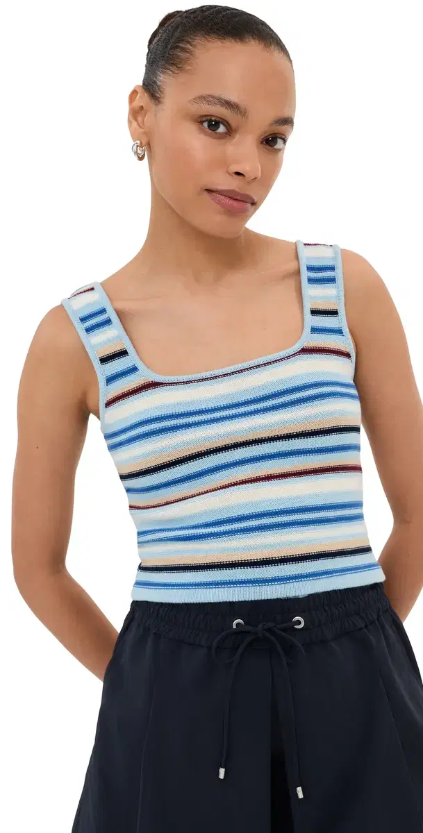LE BOP Jensen Crop Tank ky Multi tripe