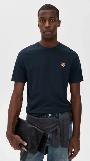 Maison Kitsuné Fox Head Patch Regular Tee Classic Navy M | Thumbnail 2