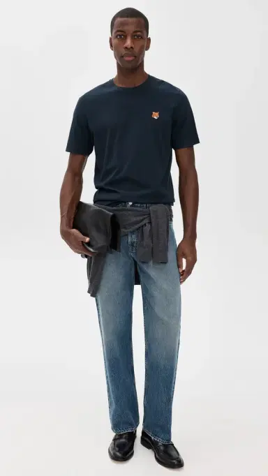Maison Kitsuné Fox Head Patch Regular Tee Classic Navy M | Thumbnail 5
