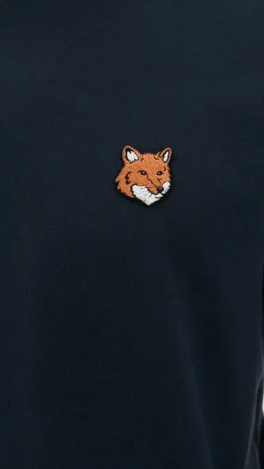 Maison Kitsuné Fox Head Patch Regular Tee Classic Navy M | Thumbnail 6