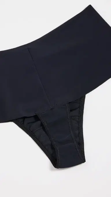 Hanky Panky Breathe High Rise Thong 5 Pack Black L | Thumbnail 5