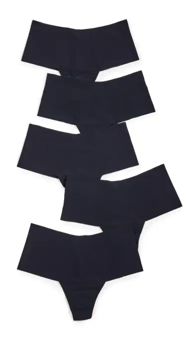 Hanky Panky Breathe High Rise Thong 5 Pack Black L | Thumbnail 6