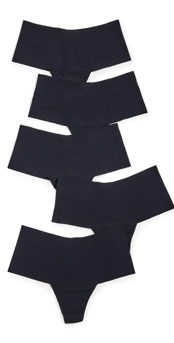 Breathe High Rise Thong 5 Pack Black