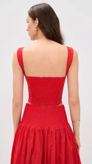 The Lulo Project The Bustier Koel Eyelet Bird Red S | Thumbnail 3 The Lulo Project The Bustier Koel Eyelet Bird Red S | Thumbnail 3