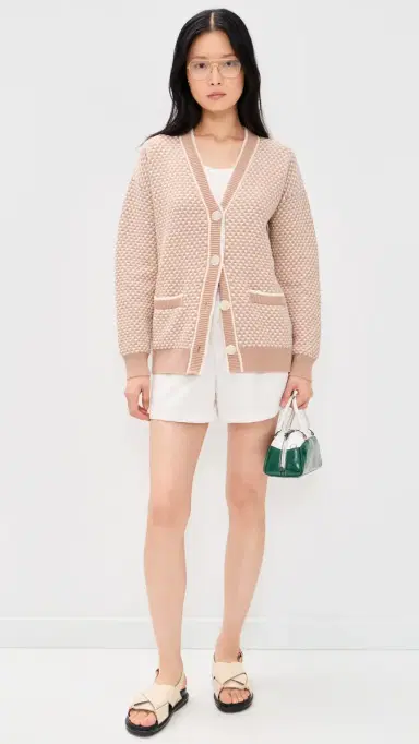 Varley Tarran Stitch Knit Cardigan Light Taupe | Thumbnail 5 Varley Tarran Stitch Knit Cardigan Light Taupe | Thumbnail 5