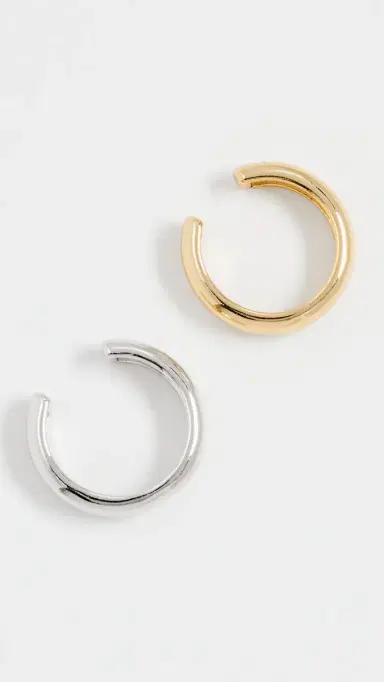 SHASHI Ford Ear Cuff Set Silver/Gold One Size | Thumbnail 2