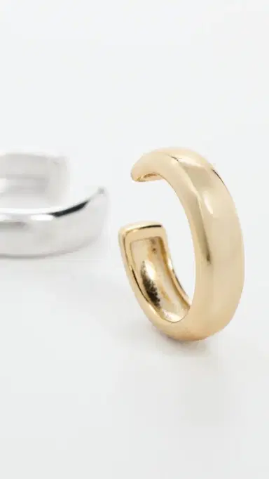 SHASHI Ford Ear Cuff Set Silver/Gold One Size | Thumbnail 4