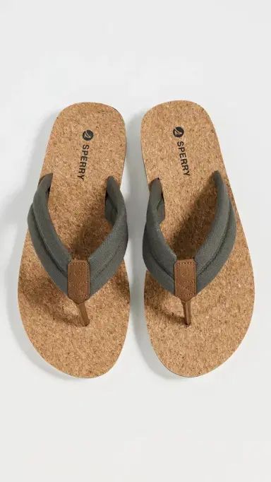 Sperry Porto Sandals Khaki Textile Canvas Flocked 8 | Thumbnail 4 Sperry Porto Sandals Khaki Textile Canvas Flocked 8 | Thumbnail 4