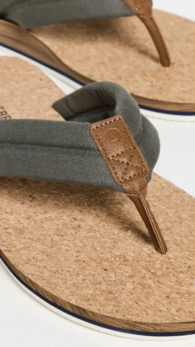 Sperry Porto Sandals Khaki Textile Canvas Flocked 8 | Thumbnail 5 Sperry Porto Sandals Khaki Textile Canvas Flocked 8 | Thumbnail 5