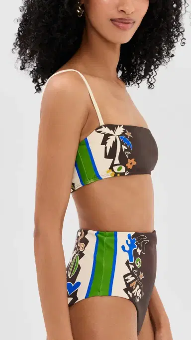 ALÉMAIS Maroc Bandeau Bikini Top Multi | Thumbnail 4