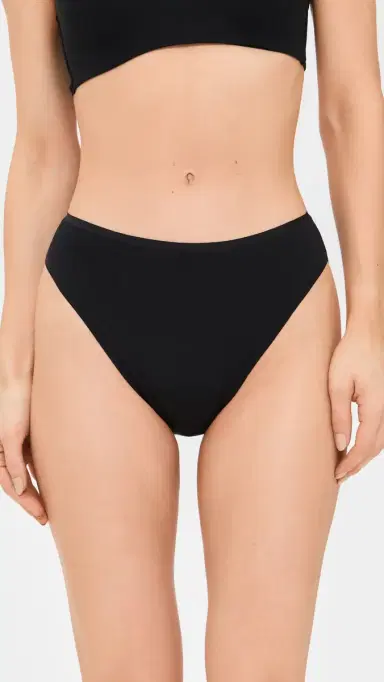 Natori Bliss Bare Cotton High Cut Briefs 3 Pack Black/Black/Café | Thumbnail 3