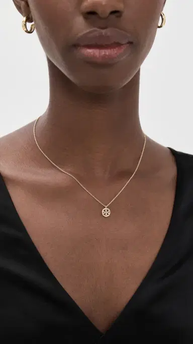 Tory Burch Icon Circle Pendant Necklace | Thumbnail 3