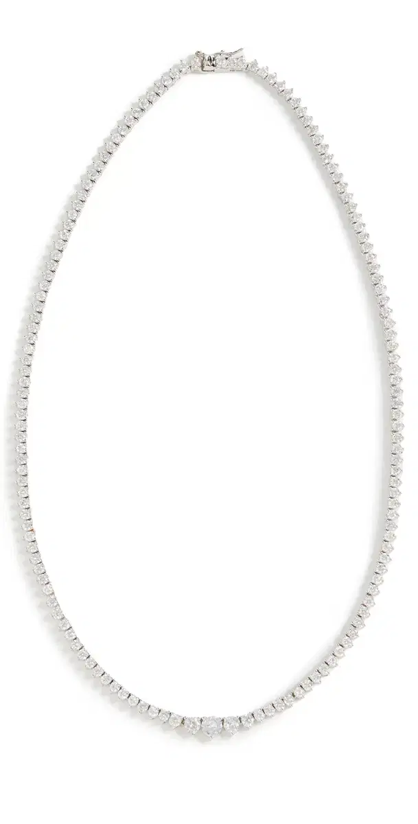 SHASHI Tennis Graduated Necklace Silver One Size