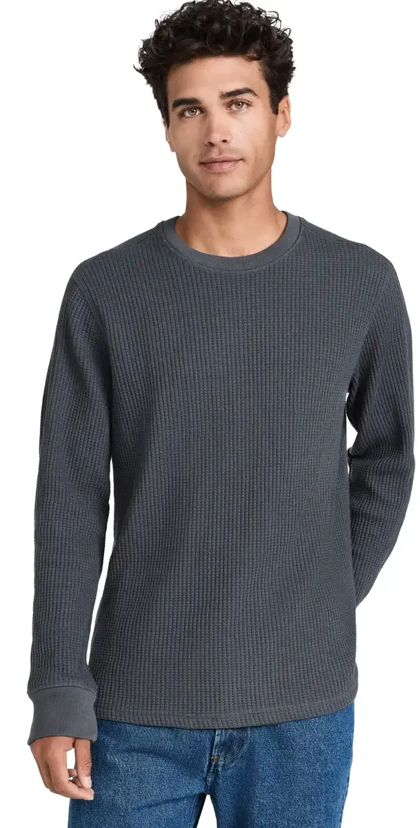 RAILS Wade Waffle Thermal Long leeve Tee Ink