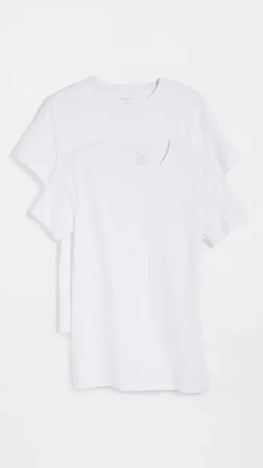 FALKE 2-Pack Cotton Crew Neck Tee White S | Thumbnail 2 FALKE 2-Pack Cotton Crew Neck Tee White S | Thumbnail 2
