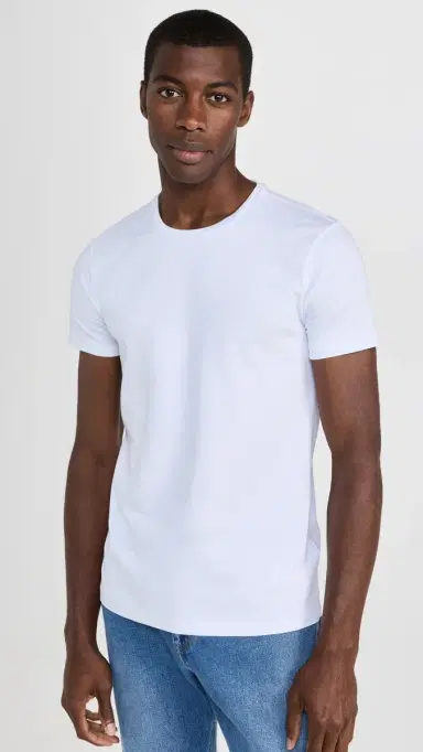 FALKE 2-Pack Cotton Crew Neck Tee White S | Thumbnail 3 FALKE 2-Pack Cotton Crew Neck Tee White S | Thumbnail 3
