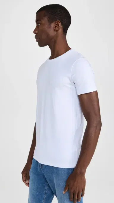 FALKE 2-Pack Cotton Crew Neck Tee White S | Thumbnail 5 FALKE 2-Pack Cotton Crew Neck Tee White S | Thumbnail 5