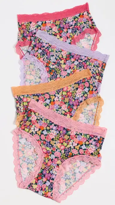 Stripe & Stare High Rise Botanic Bloom Briefs 4 Pack Botanic Bloom | Thumbnail 2