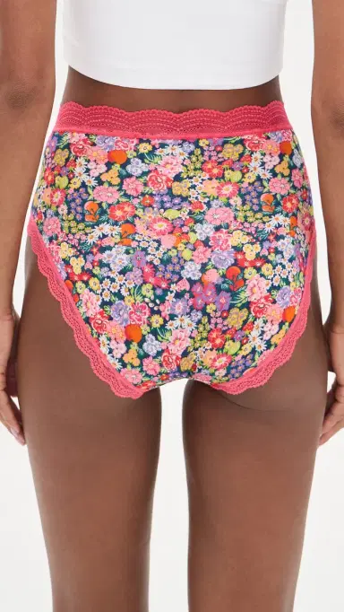 Stripe & Stare High Rise Botanic Bloom Briefs 4 Pack Botanic Bloom | Thumbnail 4