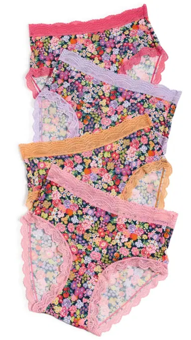 Stripe & Stare High Rise Botanic Bloom Briefs 4 Pack Botanic Bloom | Thumbnail 6
