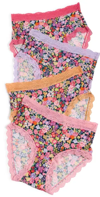 Stripe & Stare High Rise Botanic Bloom Briefs 4 Pack Botanic Bloom | Thumbnail 1