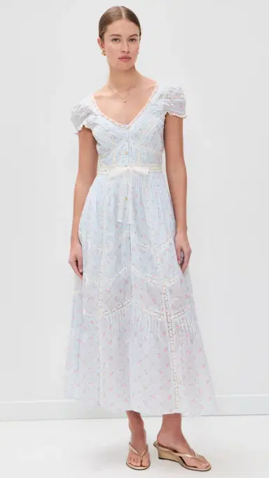 LoveShackFancy Aurela Dress Chapparal Blue | Thumbnail 2 LoveShackFancy Aurela Dress Chapparal Blue | Thumbnail 2