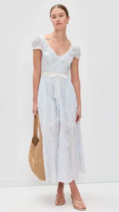 LoveShackFancy Aurela Dress Chapparal Blue | Thumbnail 5 LoveShackFancy Aurela Dress Chapparal Blue | Thumbnail 5