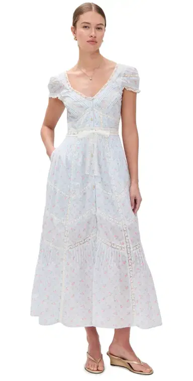 LoveShackFancy Aurela Dress Chapparal Blue | Thumbnail 1 LoveShackFancy Aurela Dress Chapparal Blue | Thumbnail 1